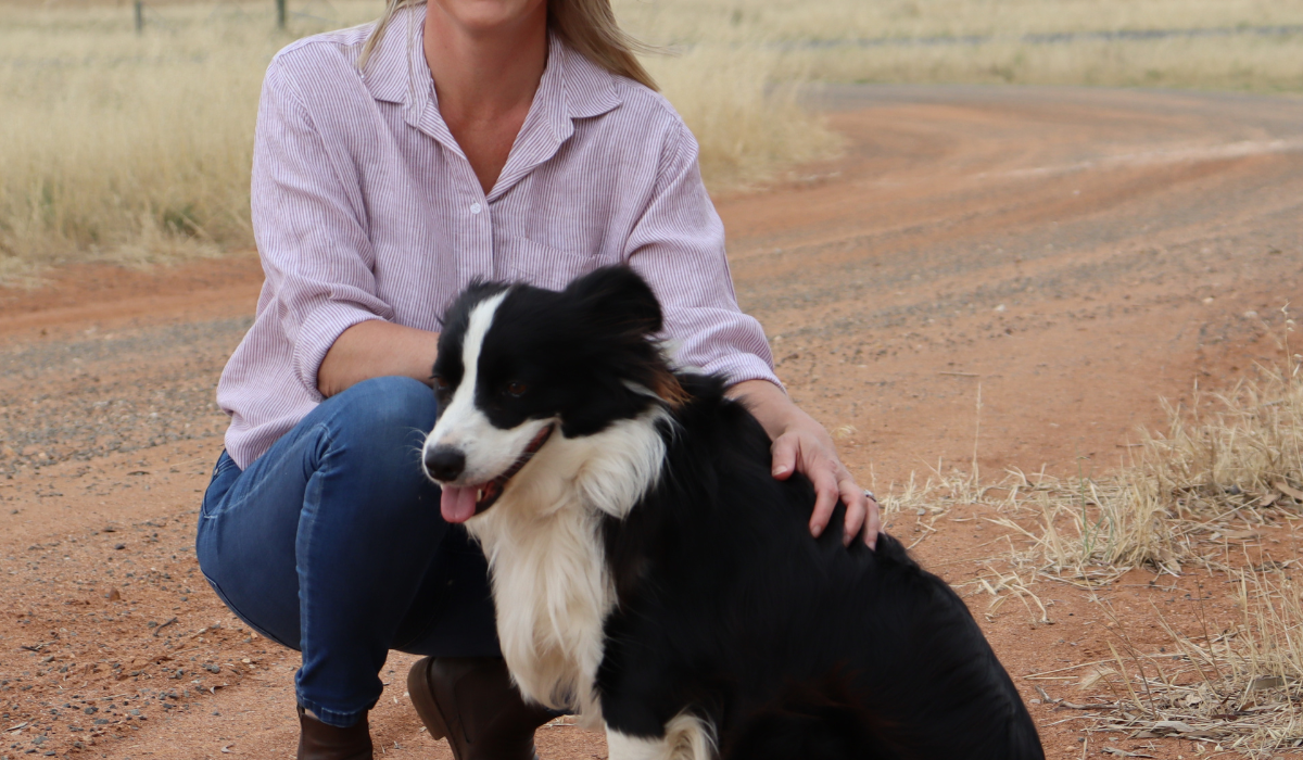 Fiona Best with dog Dot