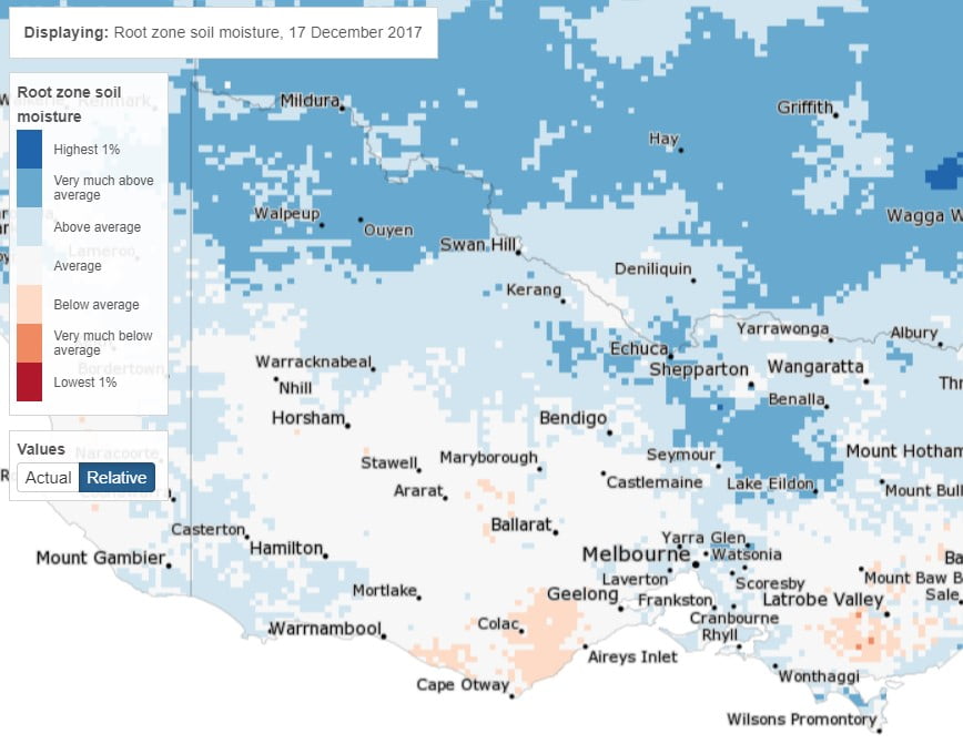 Source: Bureau of Meteorology, 17 December 2017.